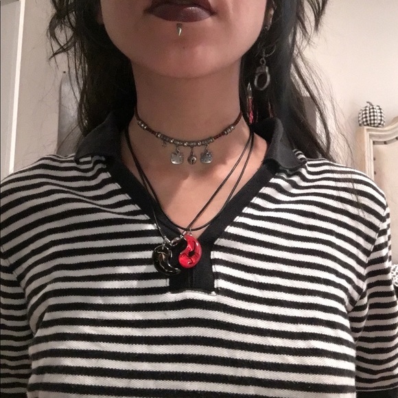 Striped vintage collared tee - Picture 2 of 3